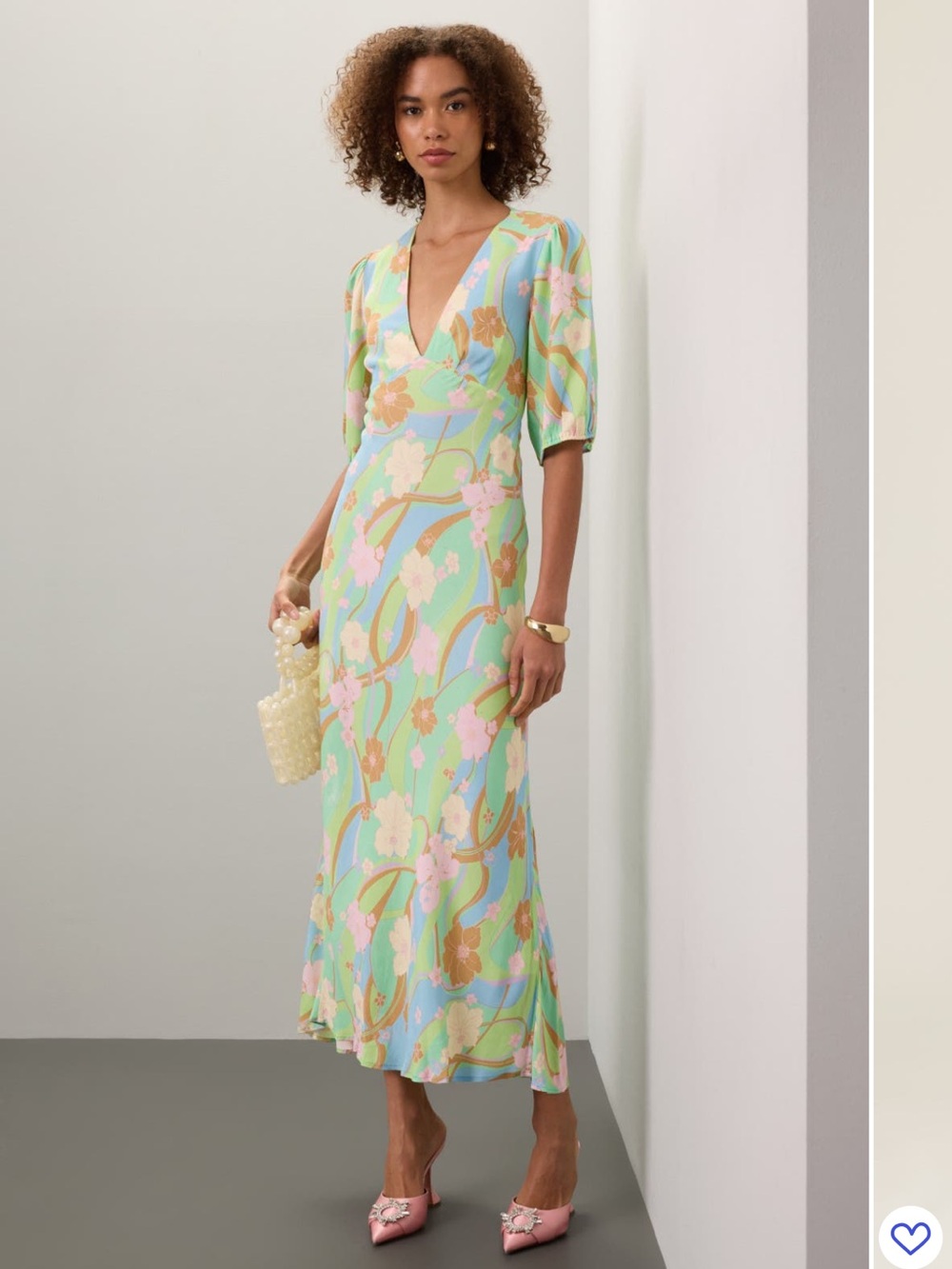 Rixo Steph Midi Dress, size L